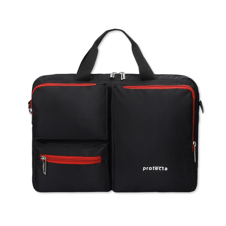 Black Red | Protecta Organised Chaos 2.0 Office Laptop Bag - Main