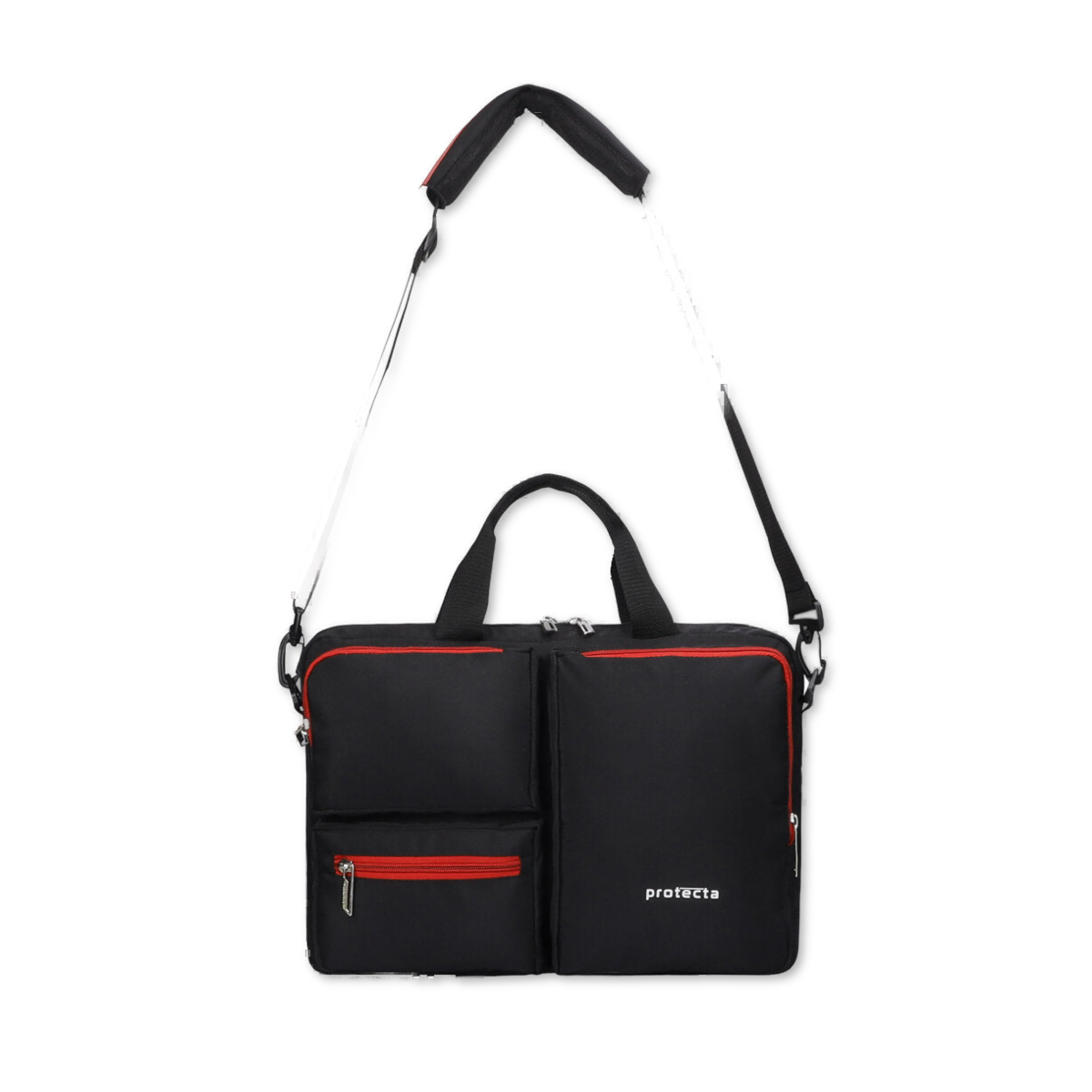 Black Red | Protecta Organised Chaos 2.0 Office Laptop Bag - 3