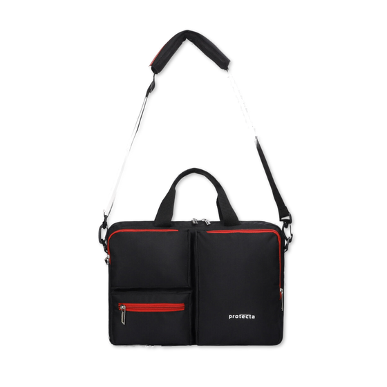 Black Red | Protecta Organised Chaos 2.0 Office Laptop Bag - 3