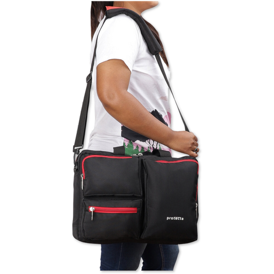 Black Red | Protecta Organised Chaos 2.0 Office Laptop Bag - 8
