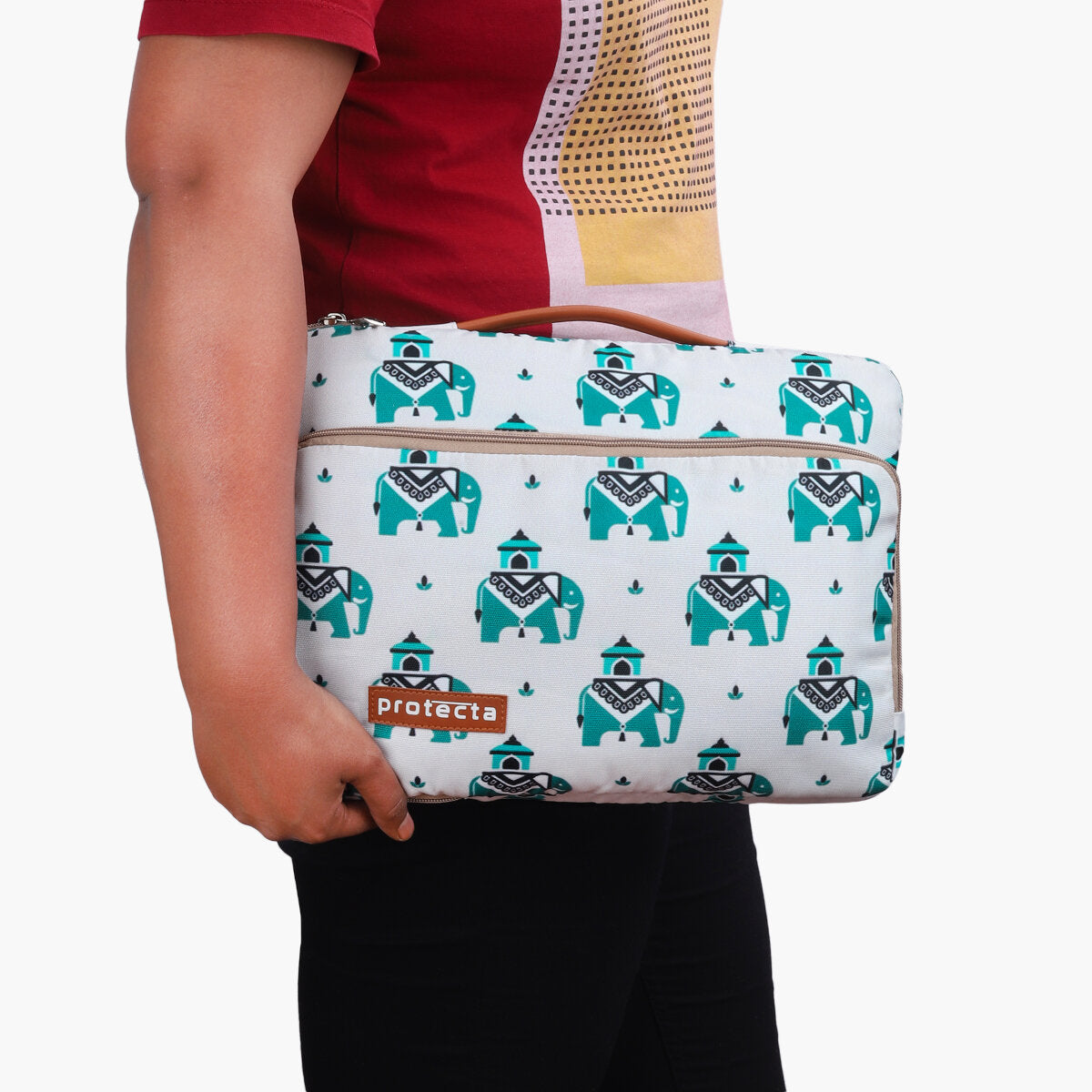 Elephants Print | Protecta Oscar Laptop Bag