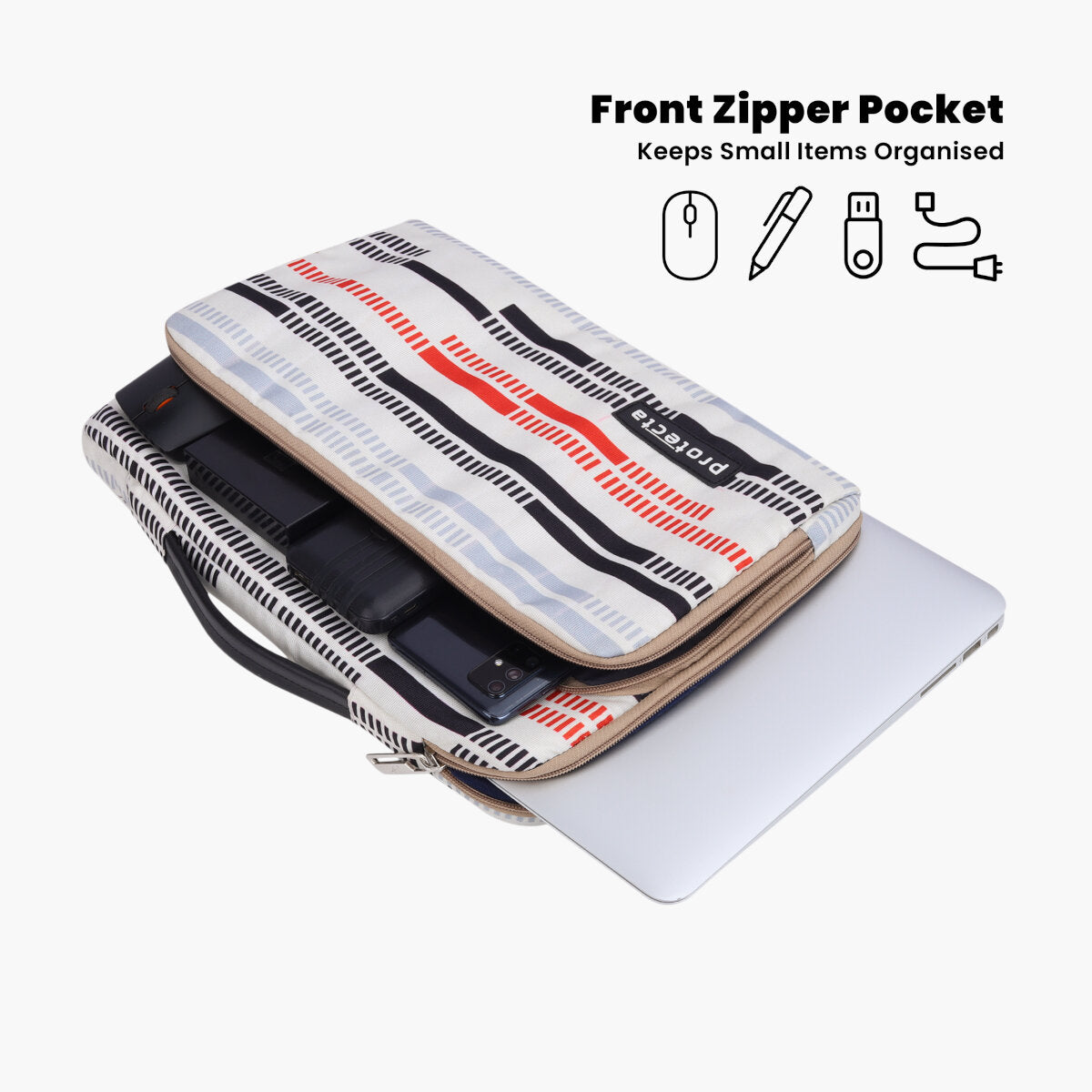 Broken Lines Print | Protecta Oscar Laptop Bag