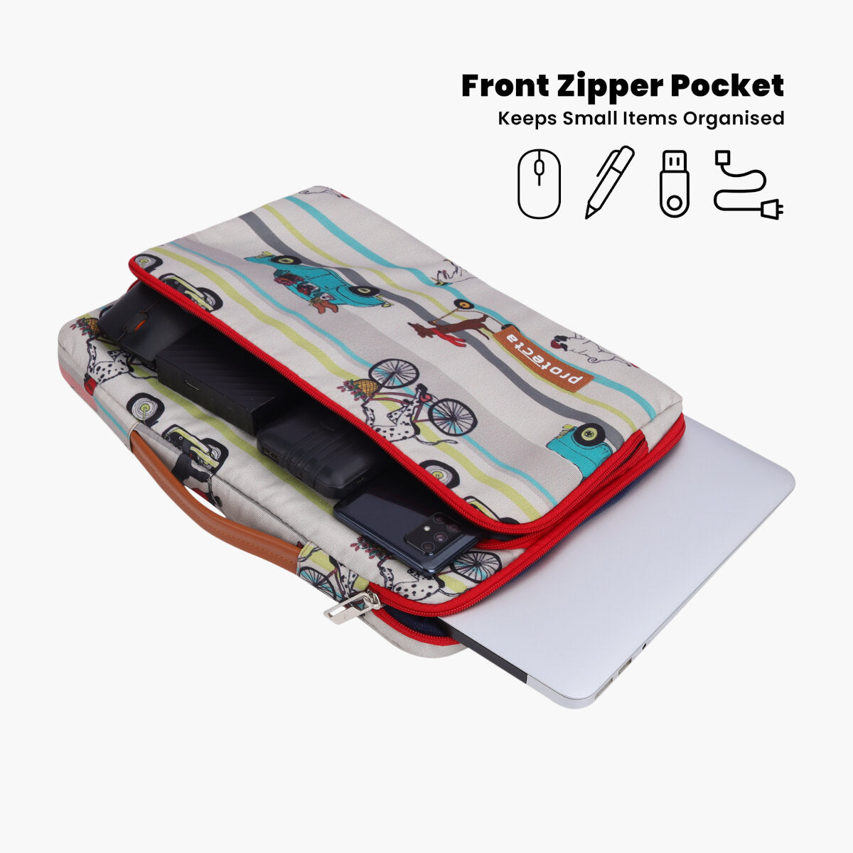 Travelling Dogs Print | Protecta Oscar Laptop Bag
