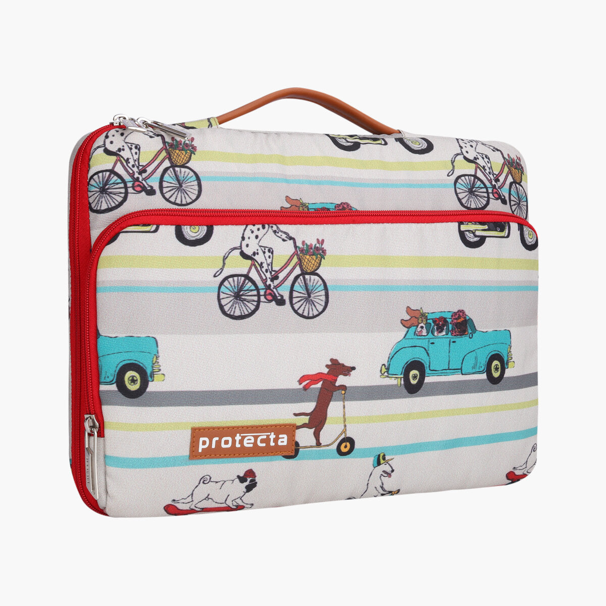 Travelling Dogs Print | Protecta Oscar Laptop Bag