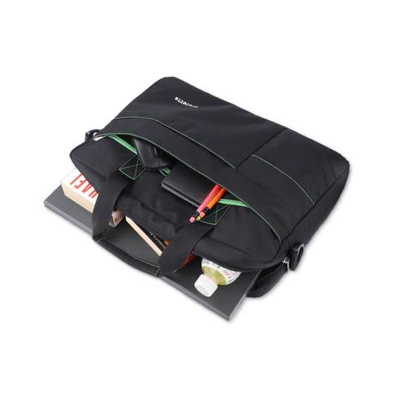 Black-Green | Protecta Pace Laptop Office Bag-1