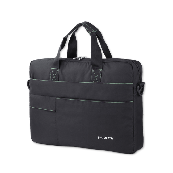 Black-Green | Protecta Pace Laptop Office Bag-2