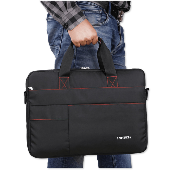 Black-Red | Protecta Pace Laptop Office Bag-7