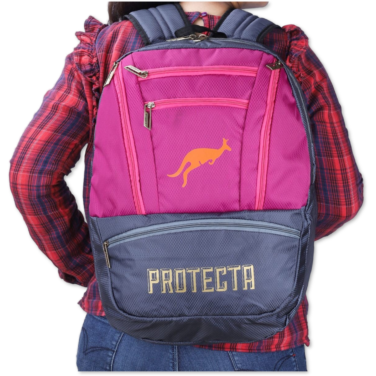 Grey-Pink | Protecta Paragon Laptop Backpack-6