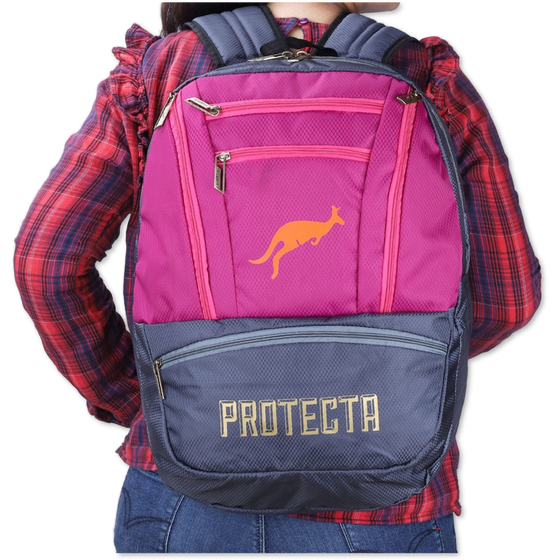 Grey-Pink | Protecta Paragon Laptop Backpack-6