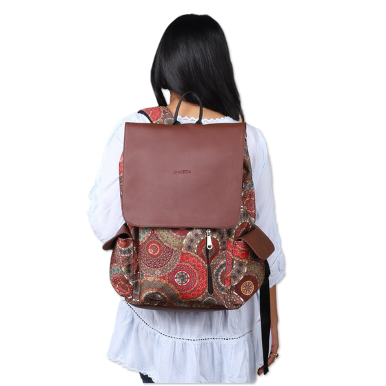 Ethnic Print | Protecta Prisma Laptop Backpack - Main