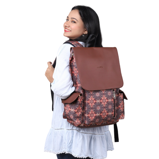 Vintage Print | Protecta Prisma Laptop Backpack - 1