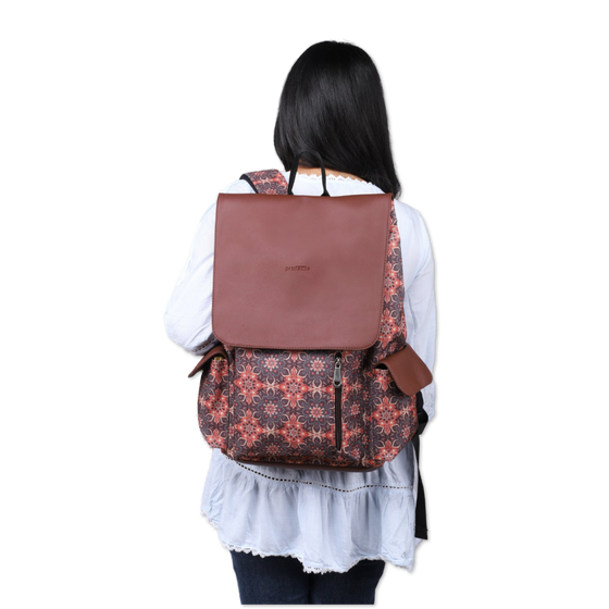 Vintage Print | Protecta Prisma Laptop Backpack - Main