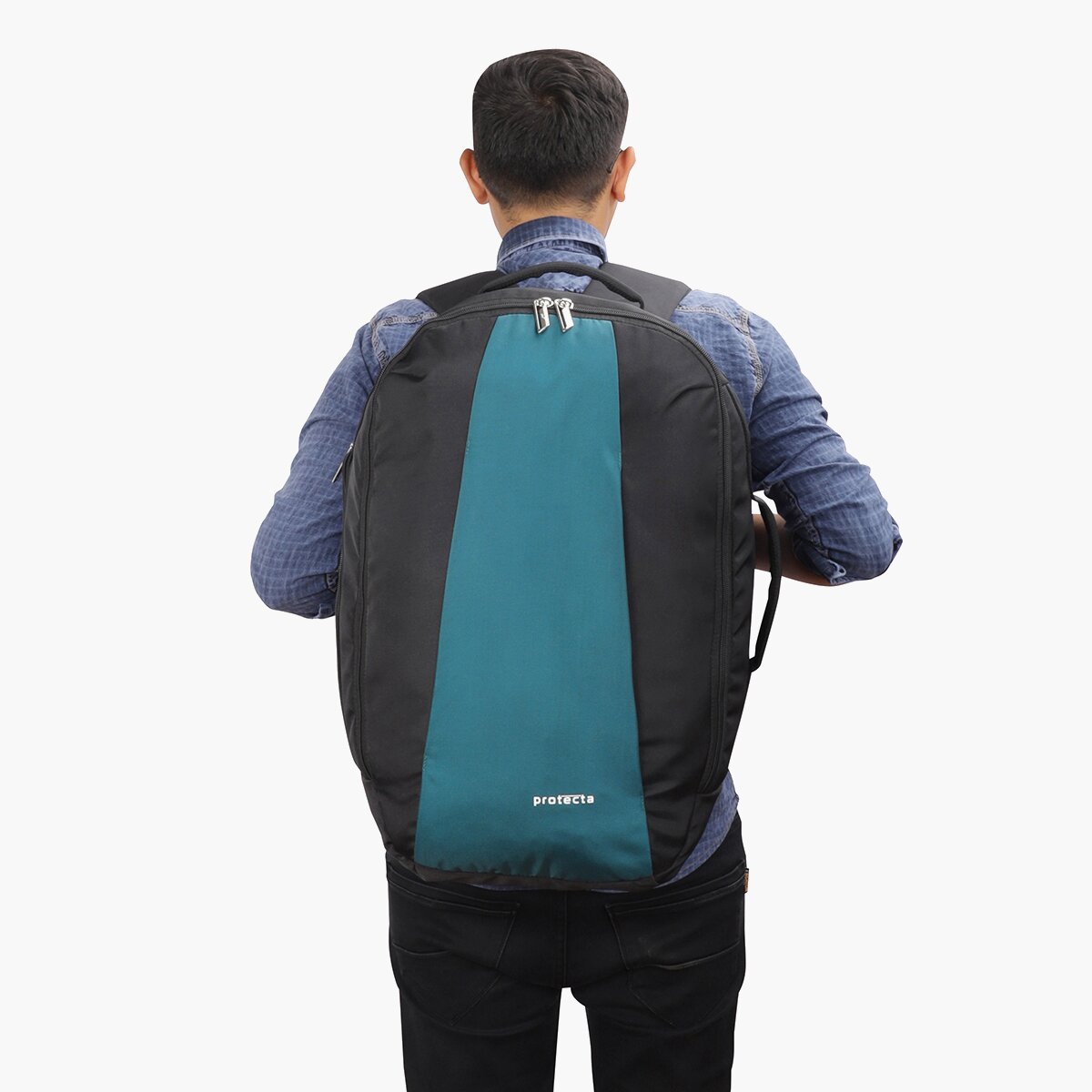 Black-Green | Protecta Proposed Merger Convertible Office Trave Laptop Backpack-5