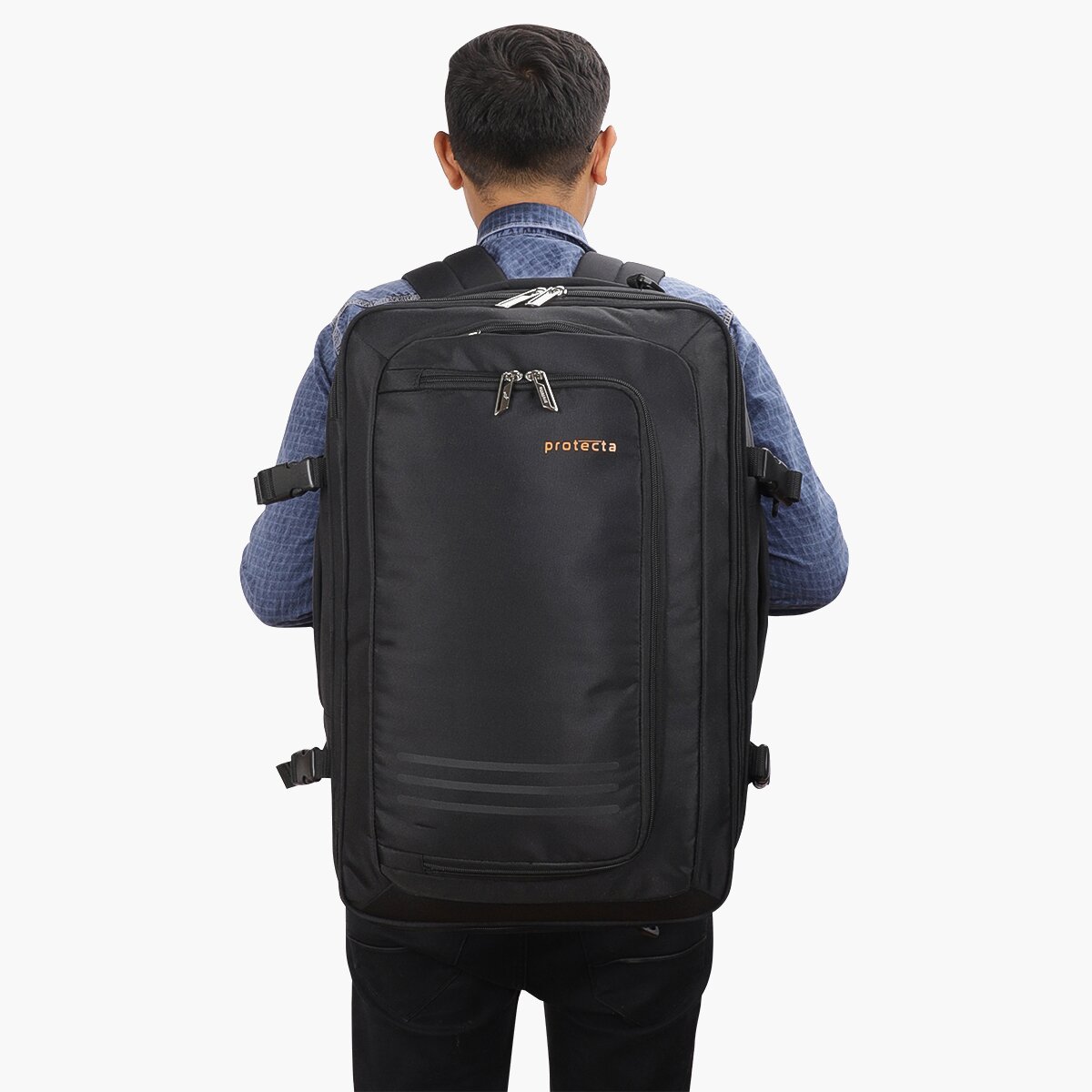 Black | Protecta Simple Equation Convertible Office Trave Laptop Backpack-5