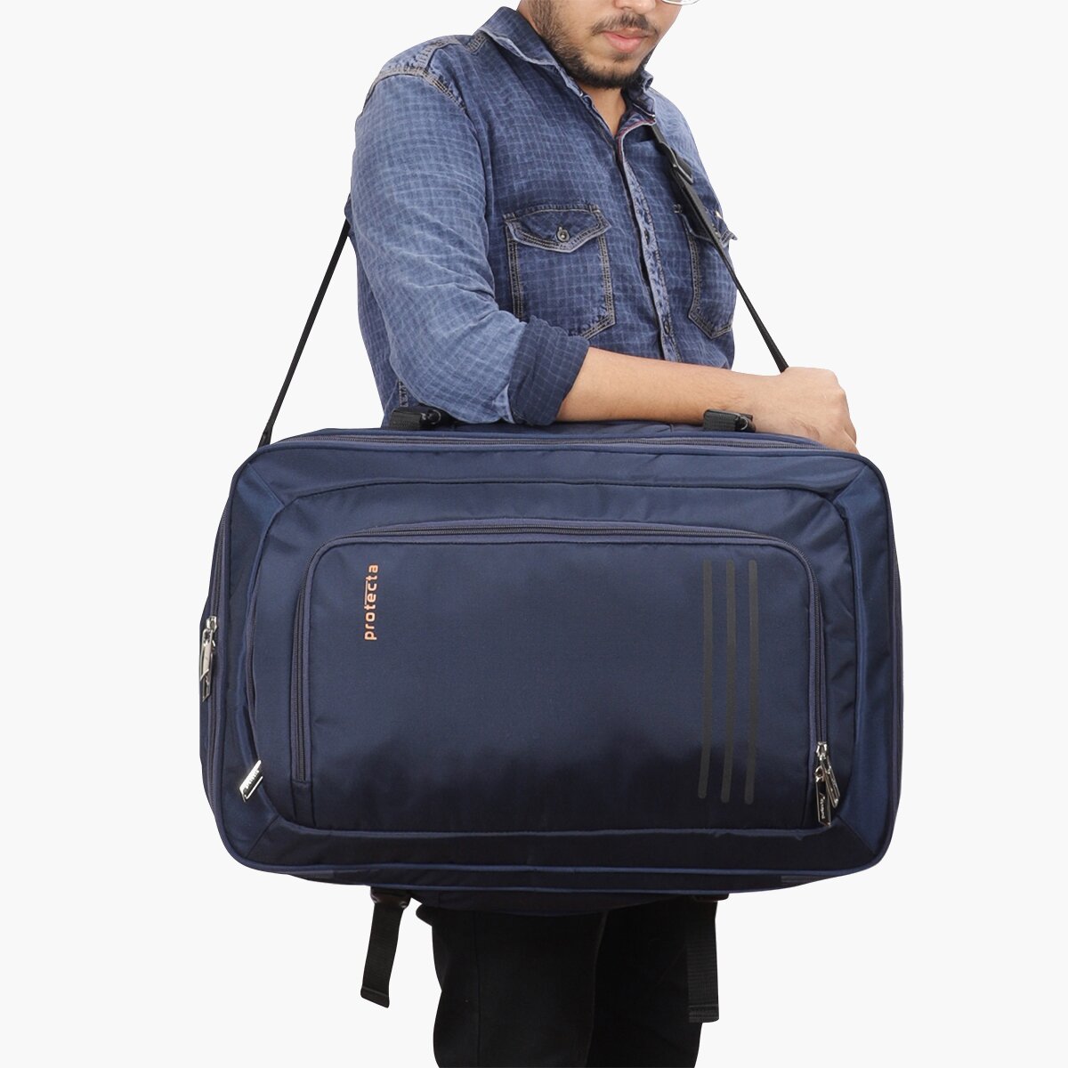 Navy Blue | Protecta Simple Equation Convertible Office Trave Laptop Backpack-5