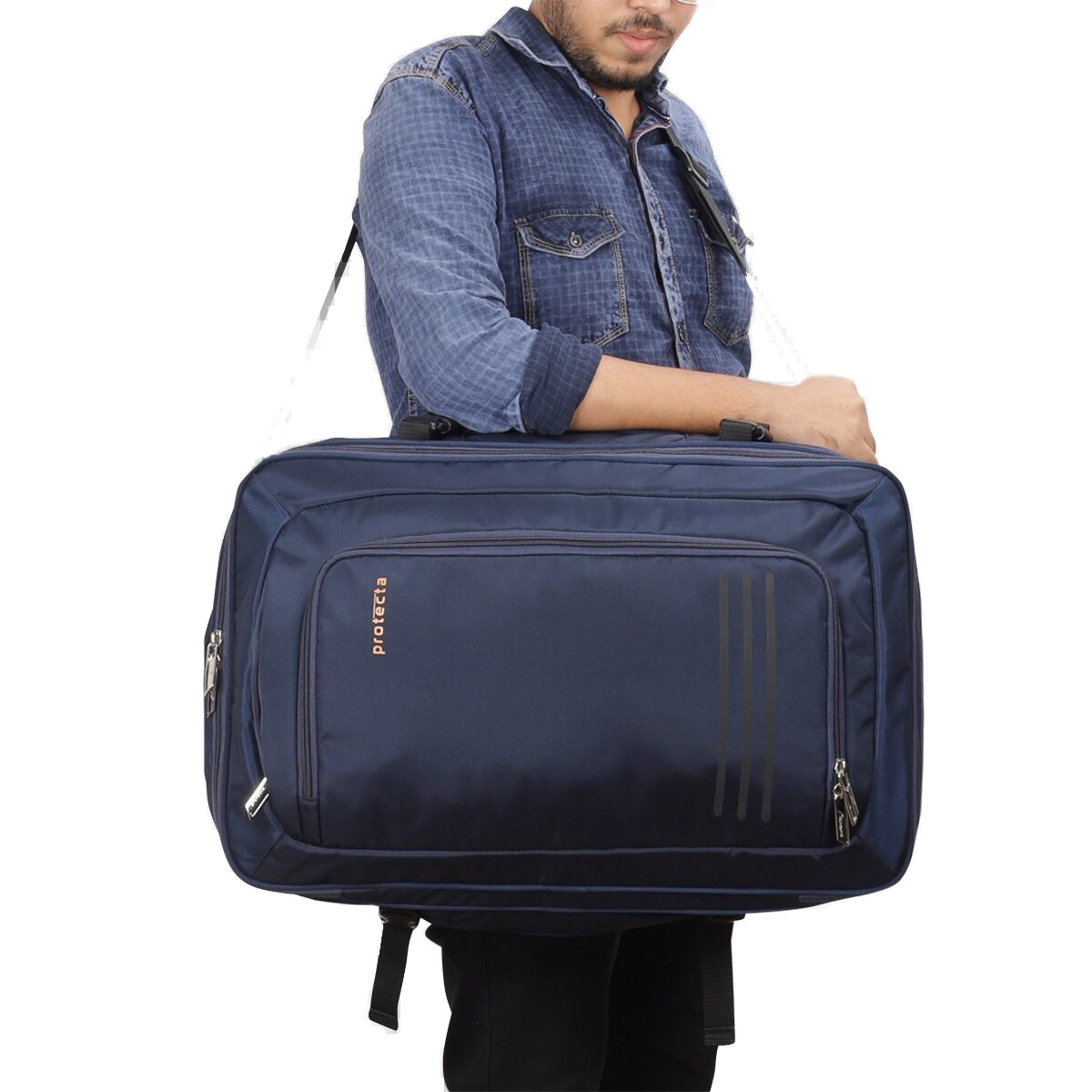 Navy Blue | Protecta Simple Equation Convertible Office Trave Laptop Backpack-5