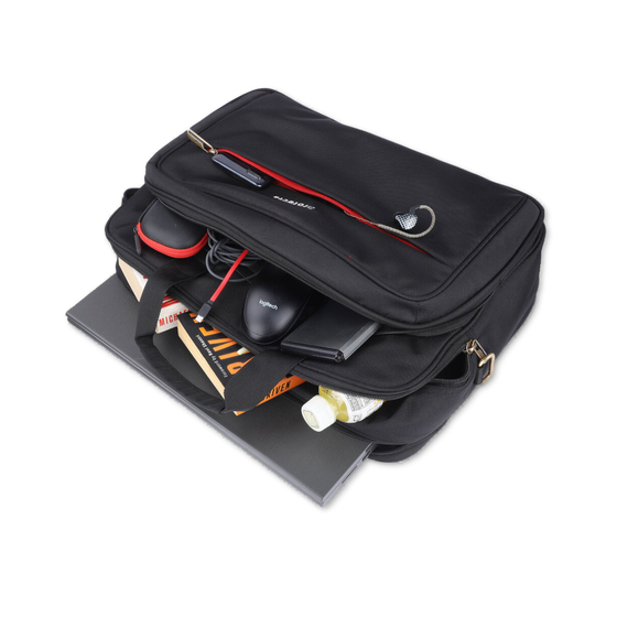 Black-Red, Protecta Staunch Ally Travel & Offfice Laptop Bag-5