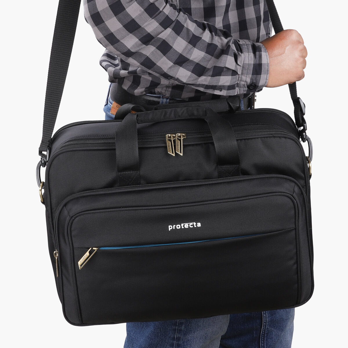 Black-Blue, Protecta Staunch Ally Travel & Offfice Laptop Bag-8