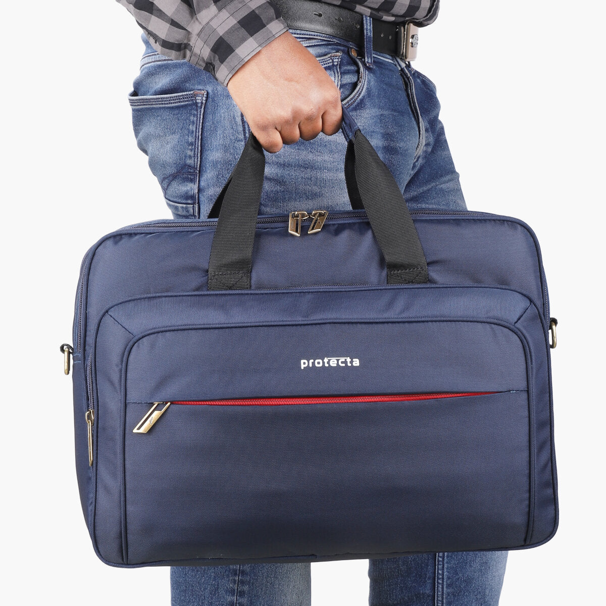 Navy-Red, Protecta Staunch Ally Travel & Offfice Laptop Bag-8