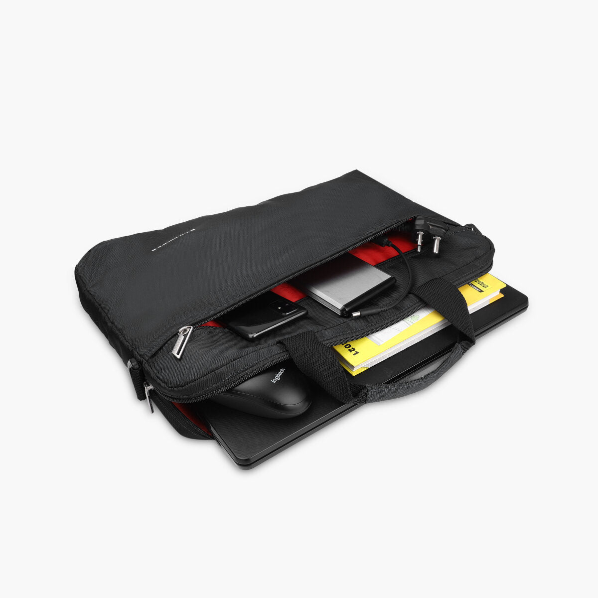 Black | Protecta Staunch Ally Lite Slim Office Laptop Bag-1
