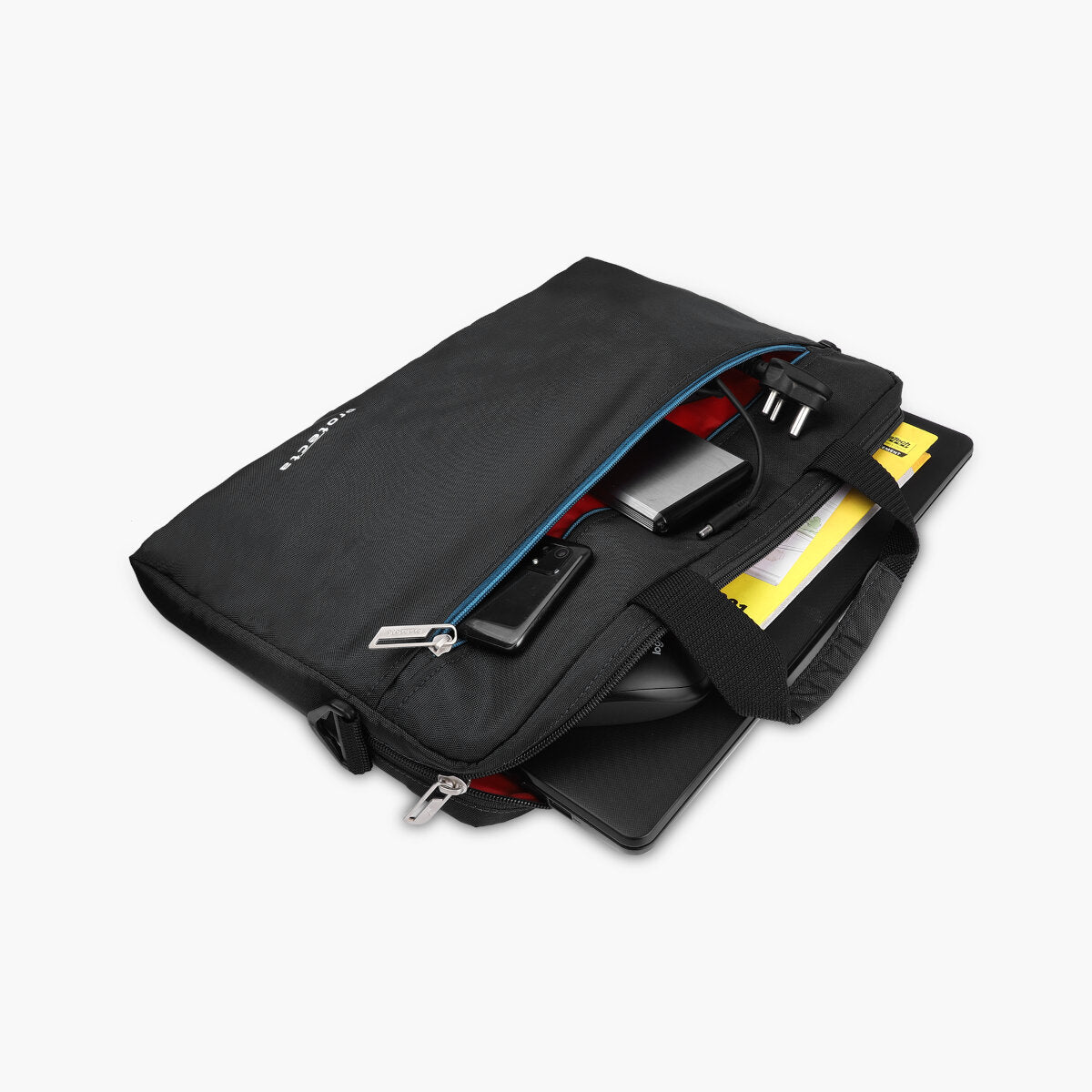 Black-Blue | Protecta Staunch Ally Lite Slim Office Laptop Bag-2