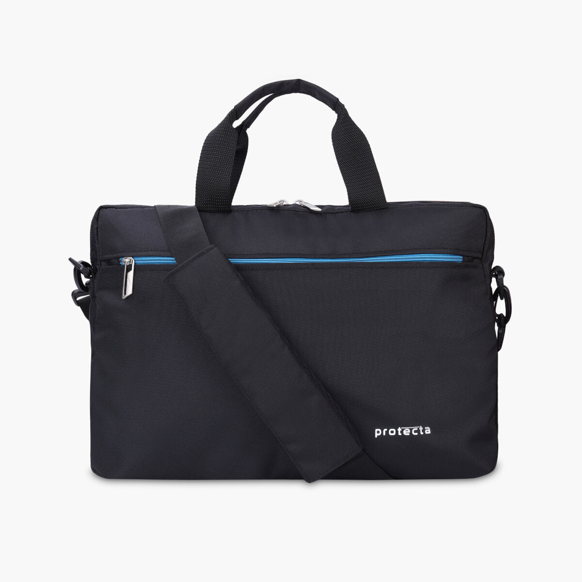 Black-Blue | Protecta Staunch Ally Lite Slim Office Laptop Bag-4