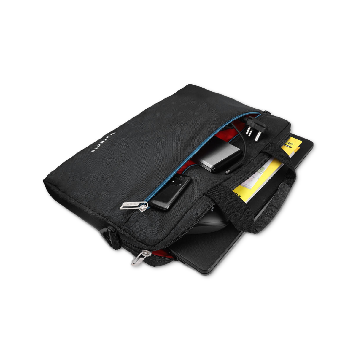 Black-Blue | Protecta Staunch Ally Lite Slim Office Laptop Bag-2