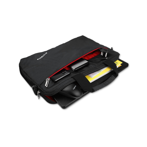Black-Red | Protecta Staunch Ally Lite Slim Office Laptop Bag-1