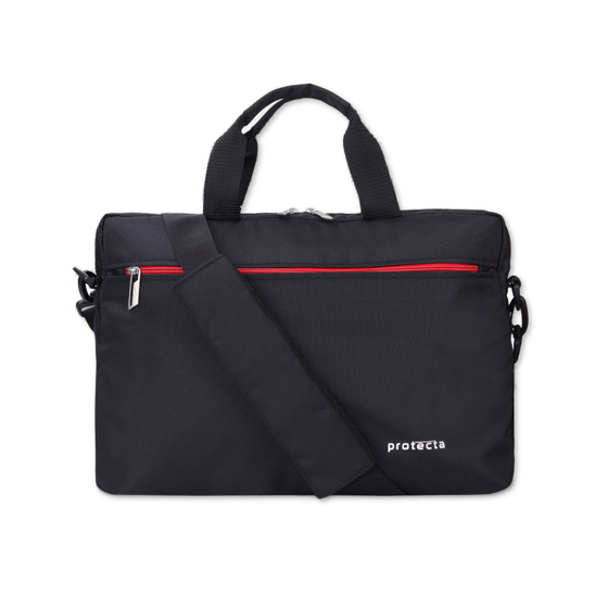 Black-Red | Protecta Staunch Ally Lite Slim Office Laptop Bag-4