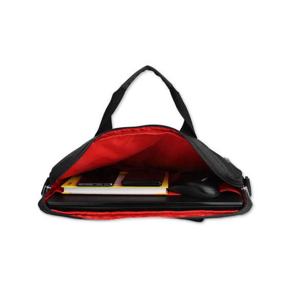 Black-Red | Protecta Staunch Ally Lite Slim Office Laptop Bag-7