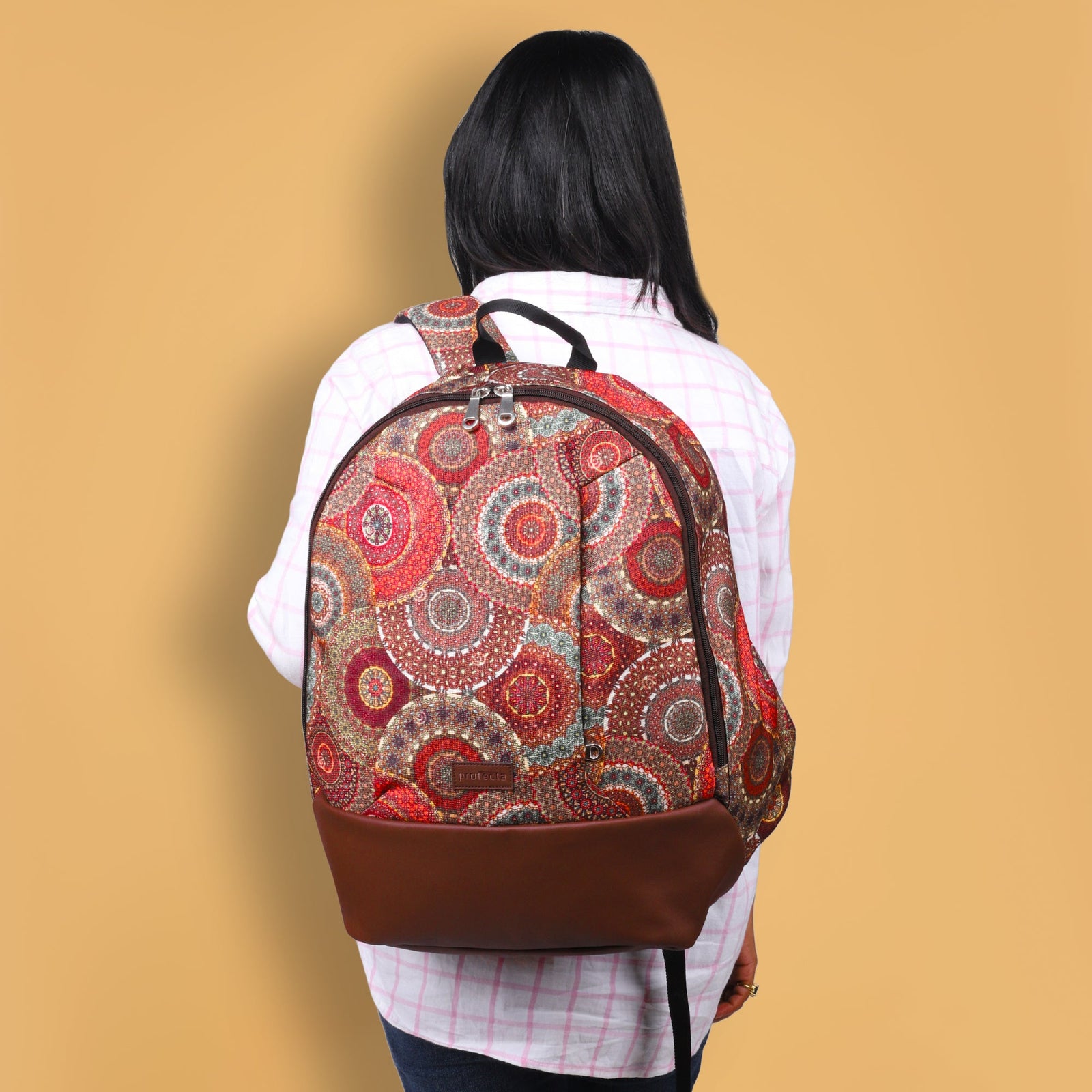 Vintage Print | Protecta Stride Laptop Backpack - Main