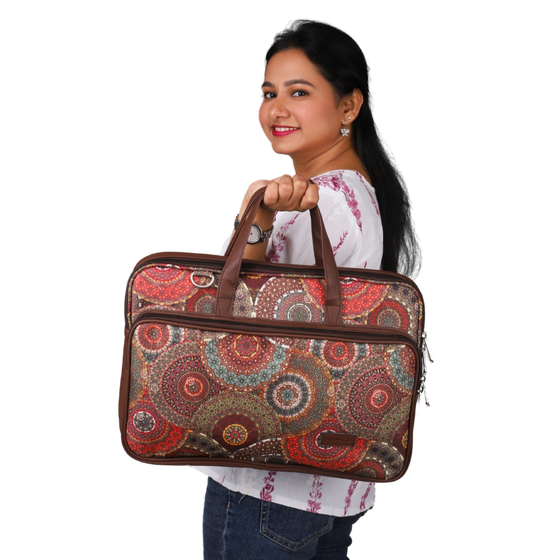 Ethnic Print | Protecta Stride Laptop Bag - Main