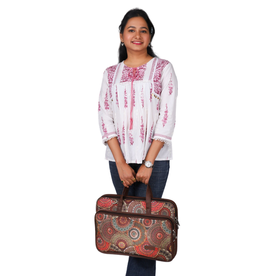 Ethnic Print | Protecta Stride Laptop Bag - 1