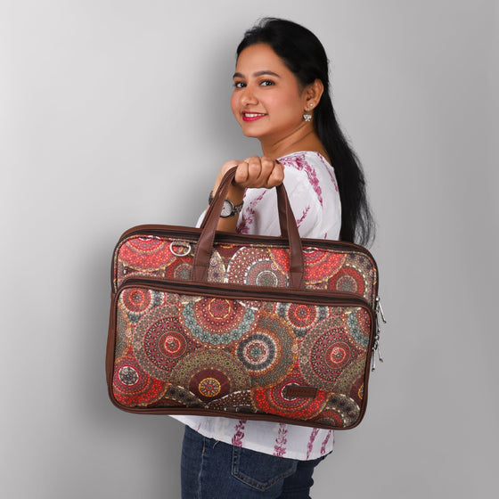 Ethnic Print | Protecta Stride Laptop Bag - Main