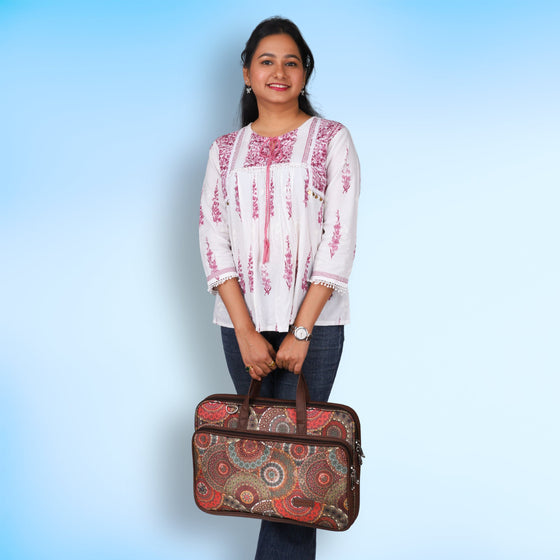 Ethnic Print | Protecta Stride Laptop Bag - 1