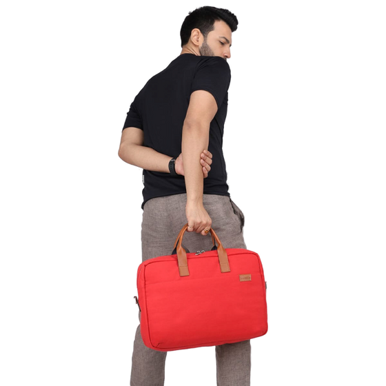 Red | Protecta The Strong Buzz Office Laptop Bag - 3