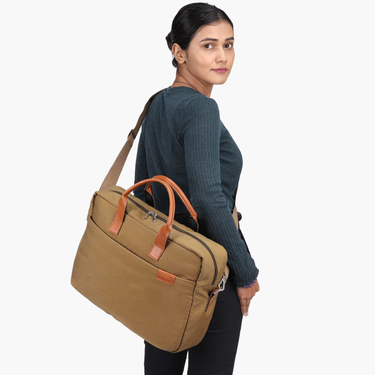Khaki | Protecta The Strong Buzz Office Laptop Bag - 6
