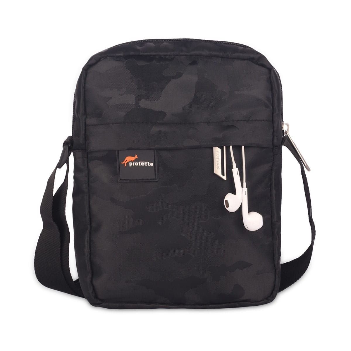 Black| Protecta Camo Unisex Sling Bag-Main