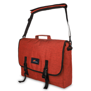 Rust Red, Protecta Diligent Laptop Messenger-2