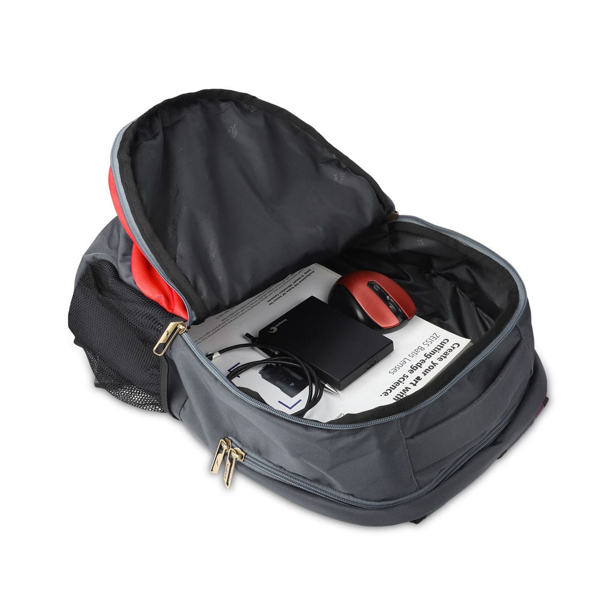 Grey-Red | Protecta Enigma Laptop Backpack-5