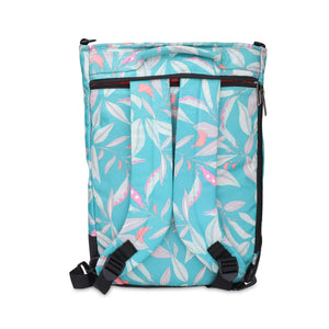 Green Leafy | Protecta Flair Convertible Laptop Backpack Tote-3