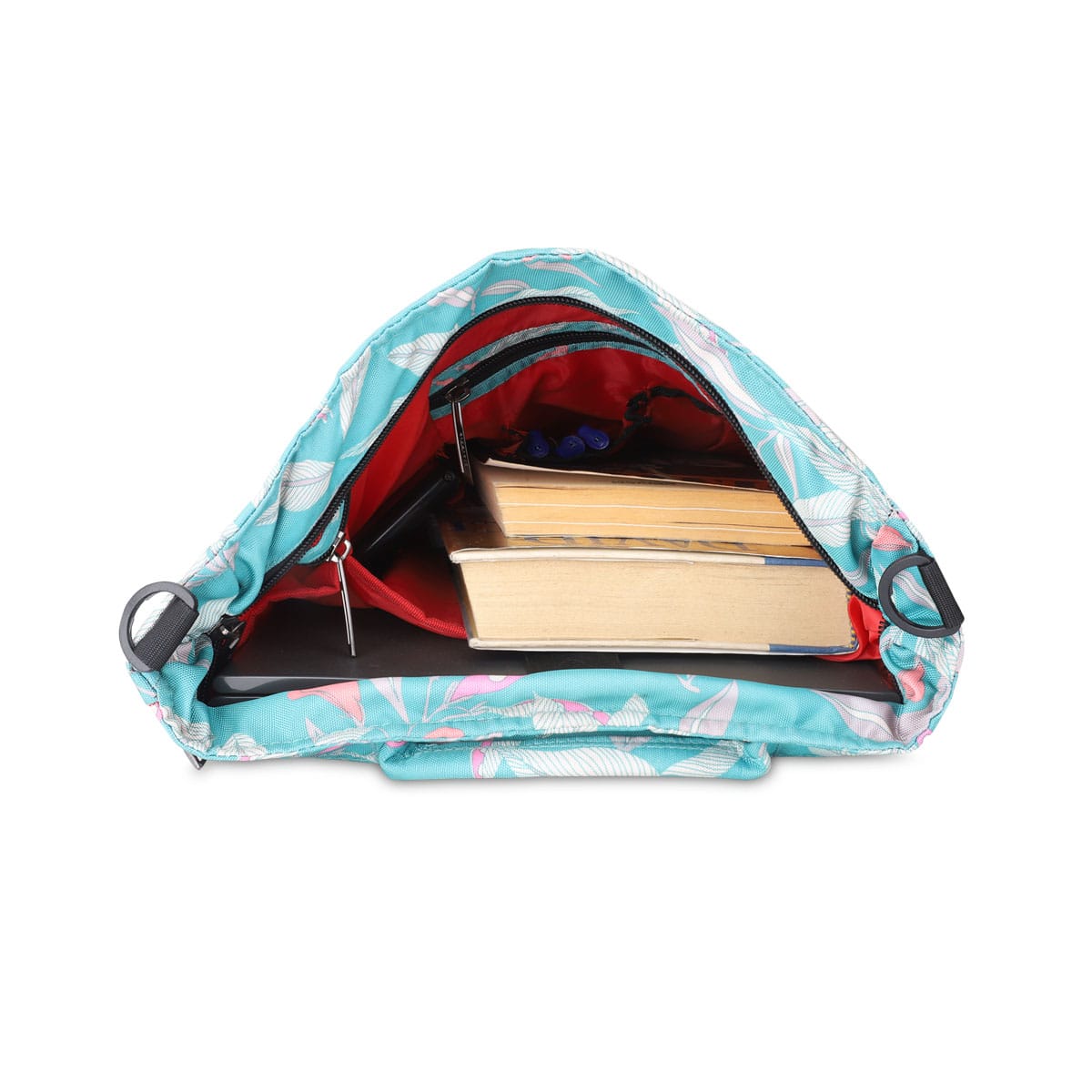 Green Leafy | Protecta Flair Convertible Laptop Backpack Tote-4