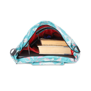 Green Leafy | Protecta Flair Convertible Laptop Backpack Tote-4