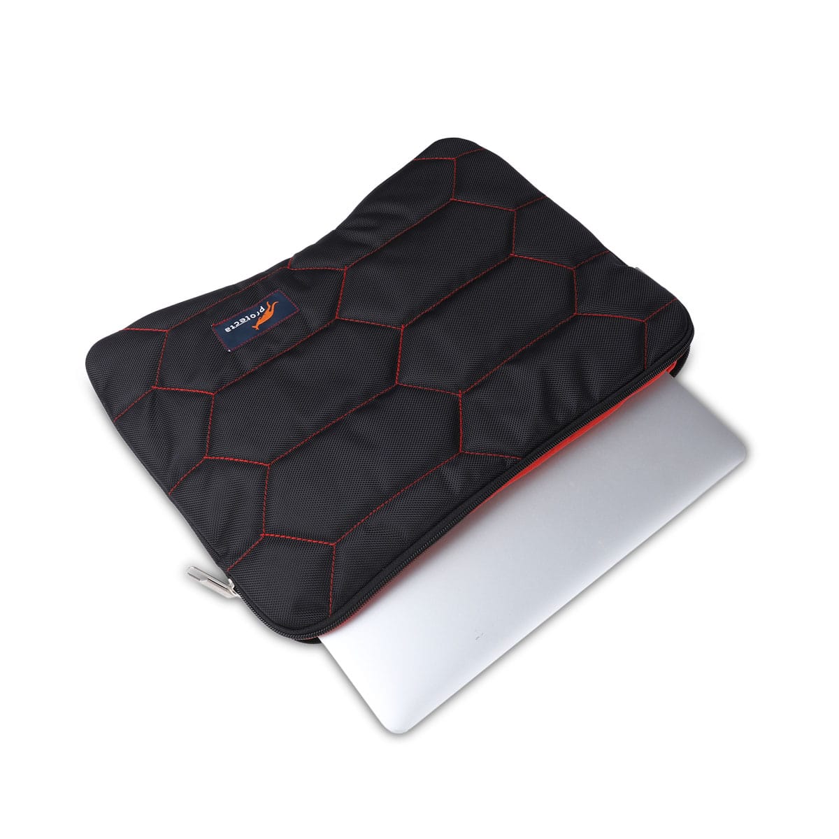 Black-Red, Honeycomb Laptop Sleeve-4