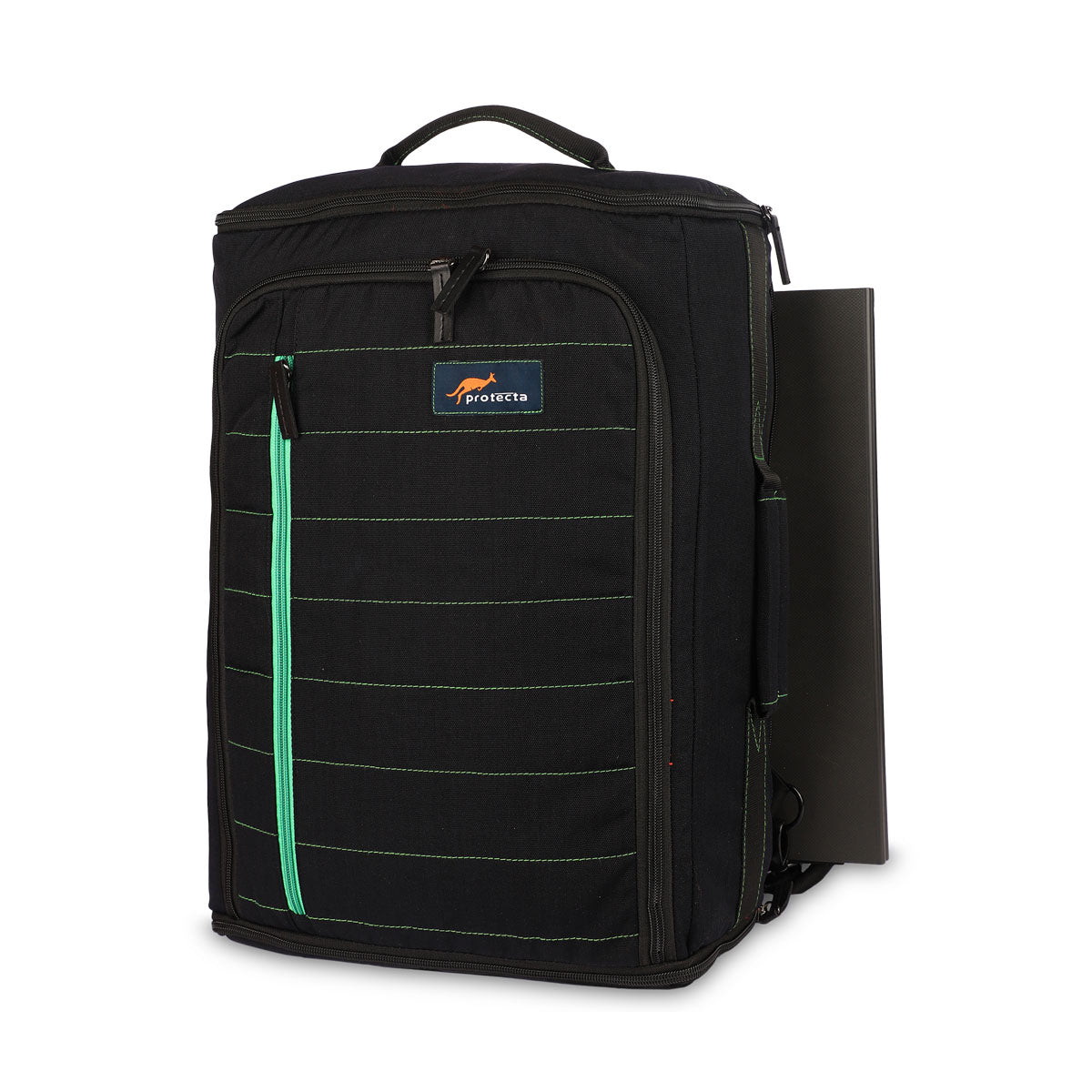 Black-Green | Protecta Memento Convertible Laptop Backpack-6