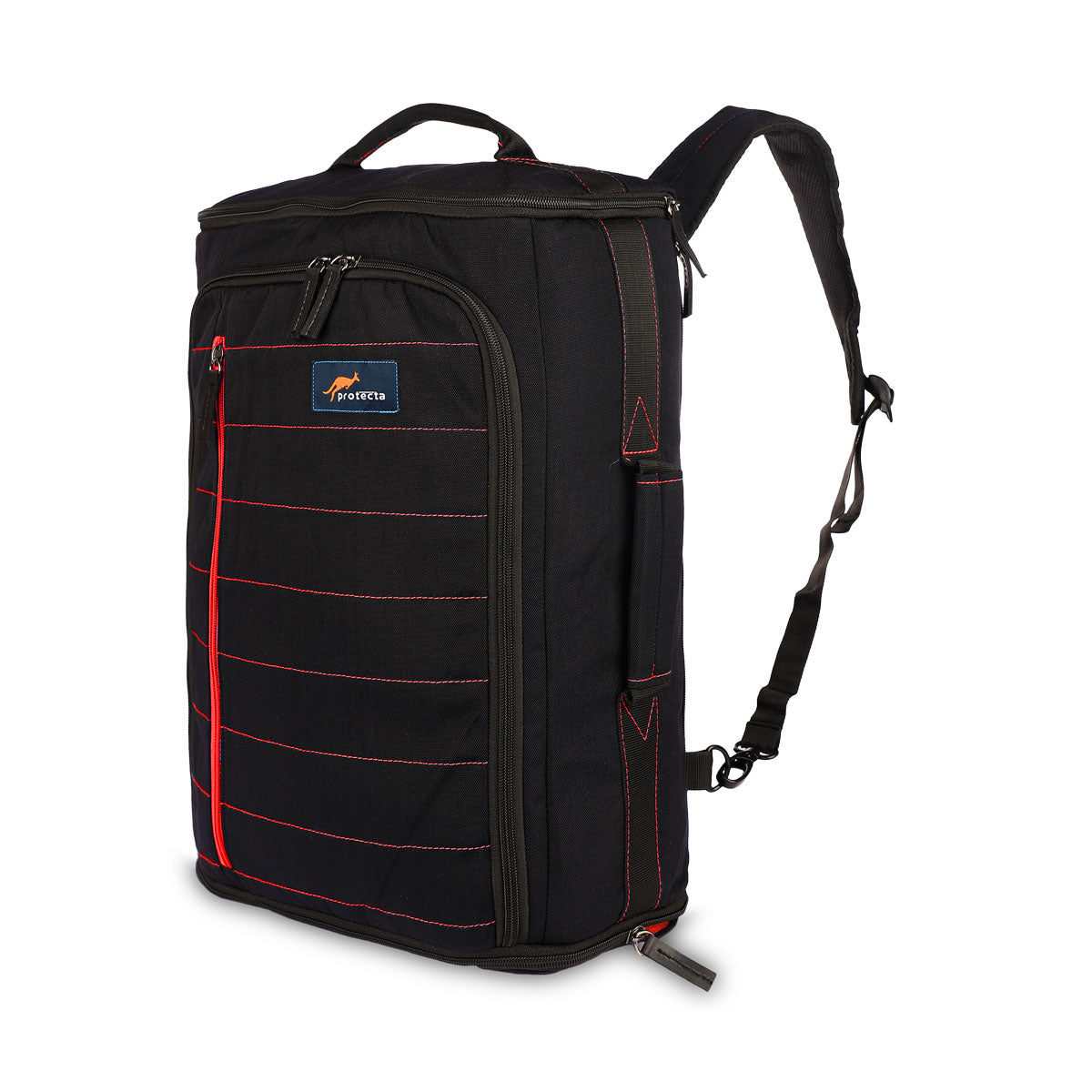 Black-Red | Protecta Memento Convertible Laptop Backpack-2