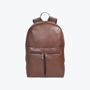 Brown | Protecta Ultra Chic Vegan Leather Laptop Backpack-Main