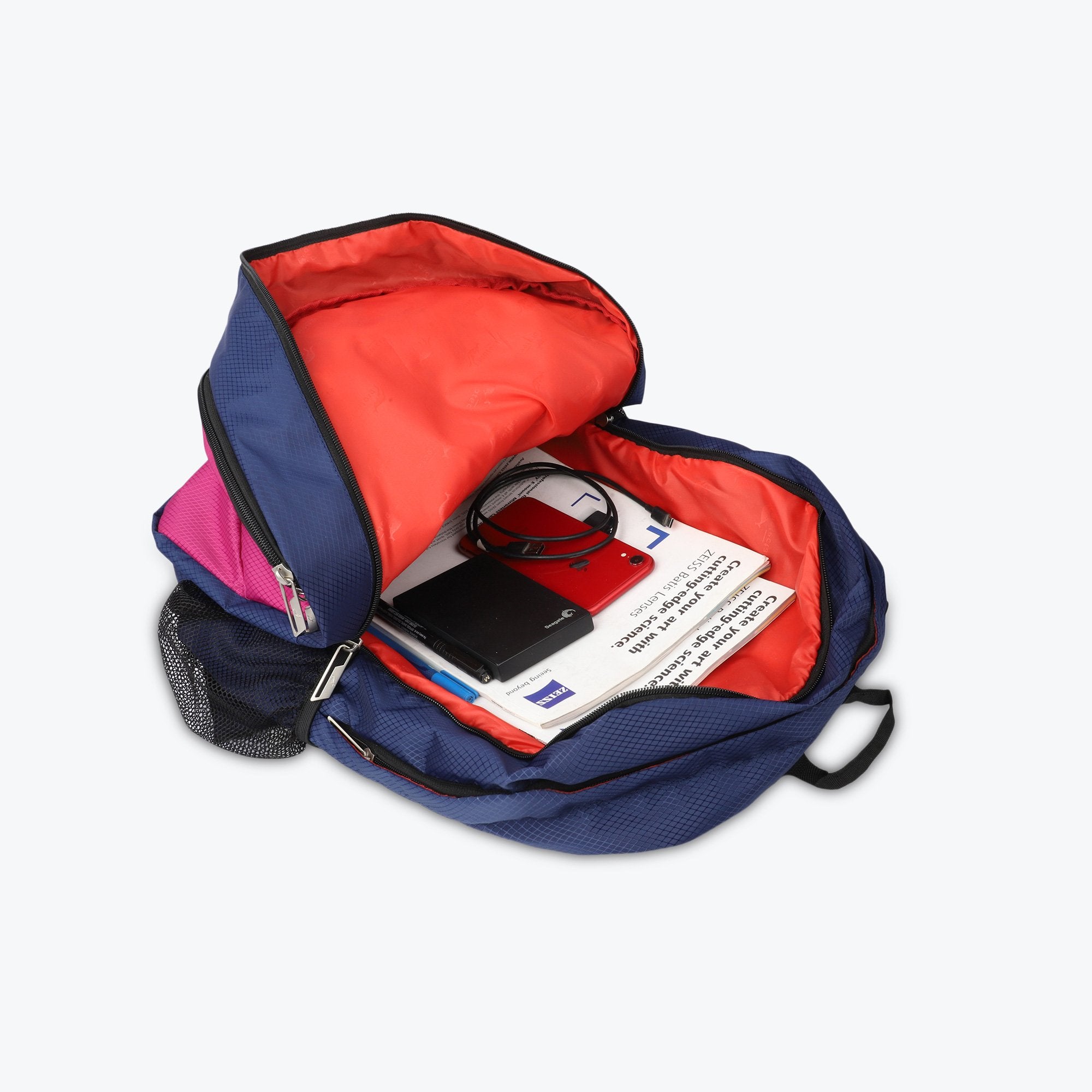 Navy-Pink | Protecta Bolt Laptop Backpack-5