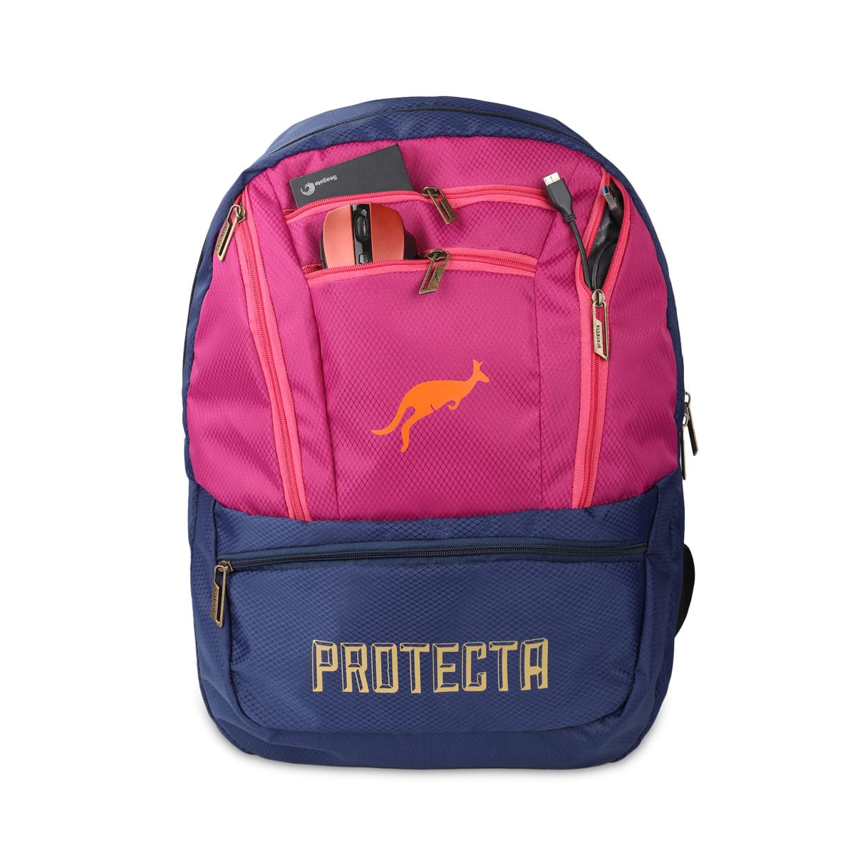 Navy-Pink | Protecta Paragon Laptop Backpack-5