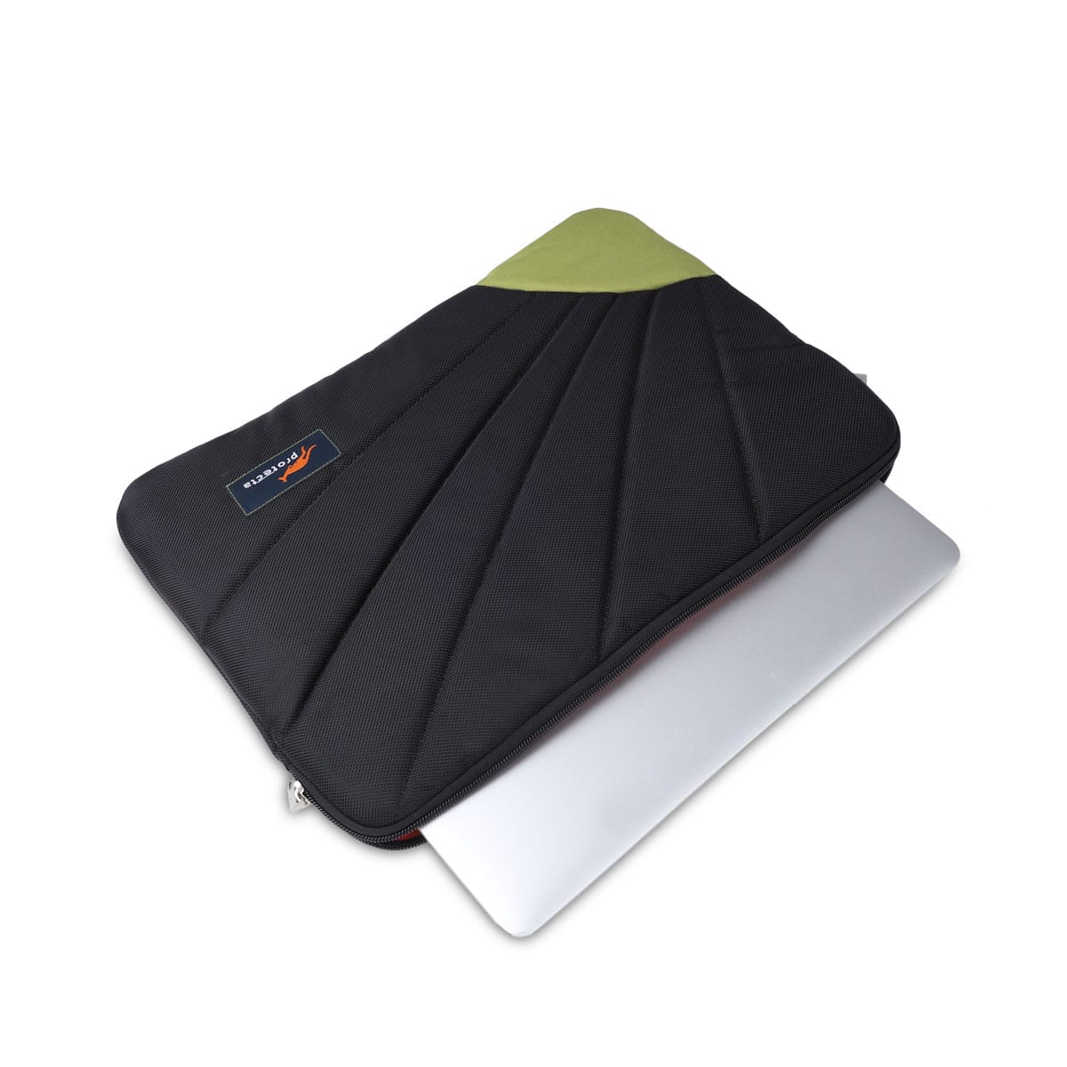 Black-Green, Rays Laptop Sleeve-3